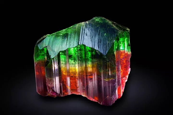 Que son los minerales - Turmalina multicolor
